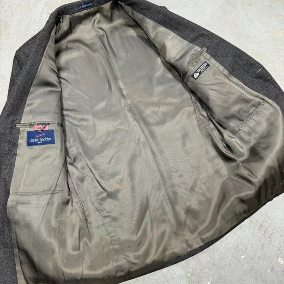 Vintage Daniel Hechter Paris Flannel Wool Blazer Sport Coat 40R - Picture 8 of 10